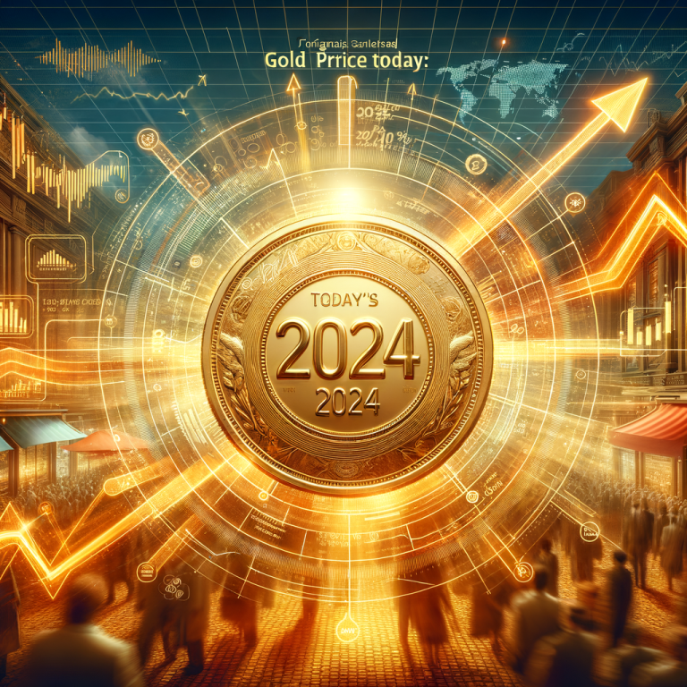 Graph showing rising gold price trends and market analysis for 2024 investments.