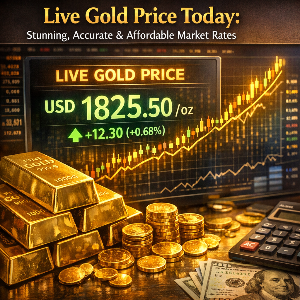 Illustration of Live Gold Price Today: Stunning, Accurate & Affordable Market Rates